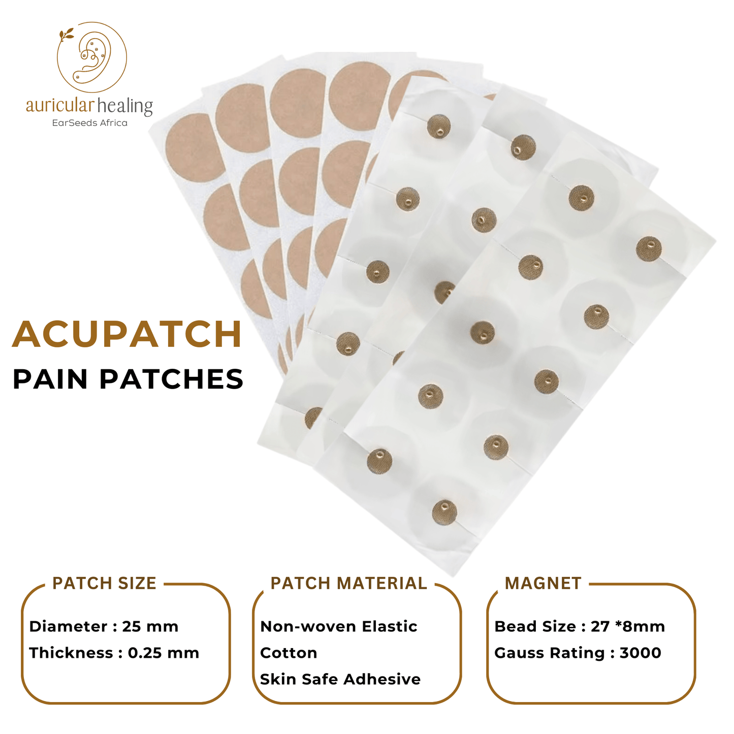 Acupressure Magnetic Pain Patch~Gold