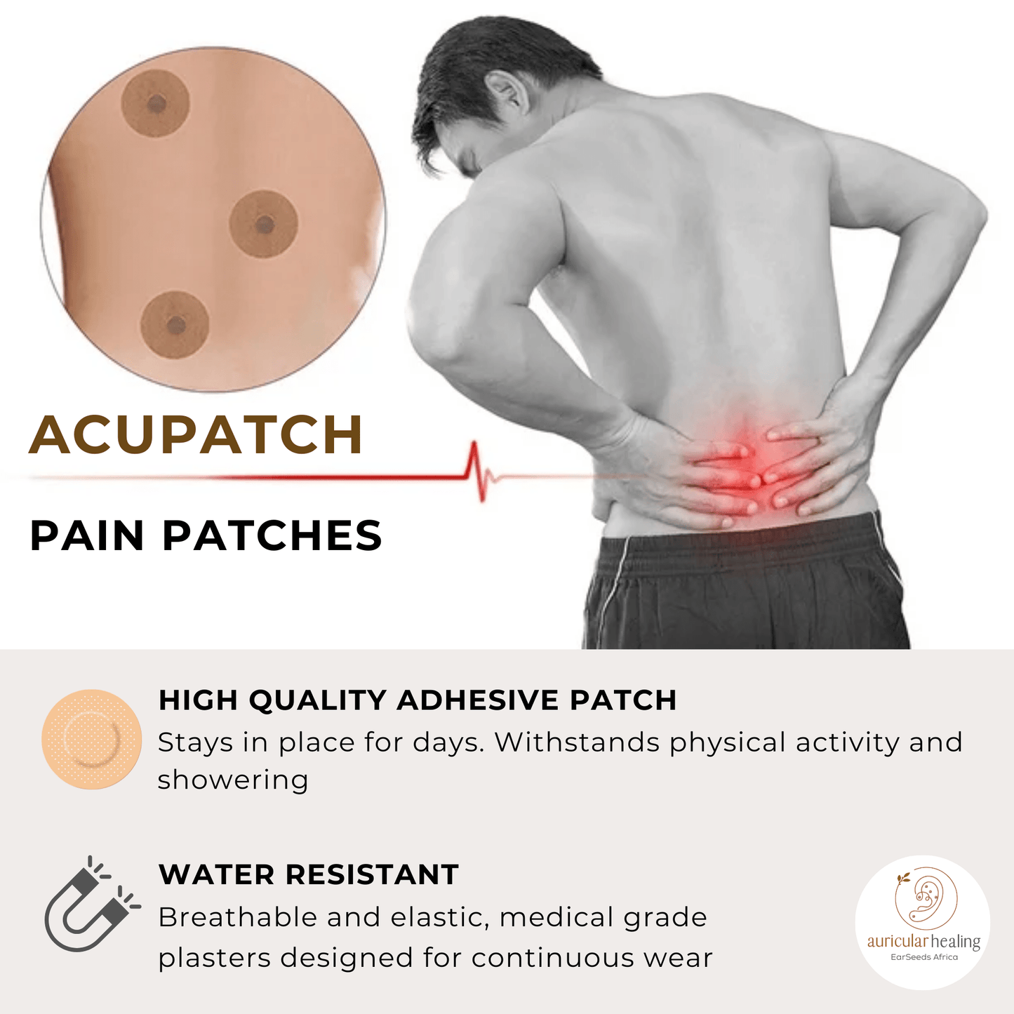 Acupressure Magnetic Pain Patch~Gold