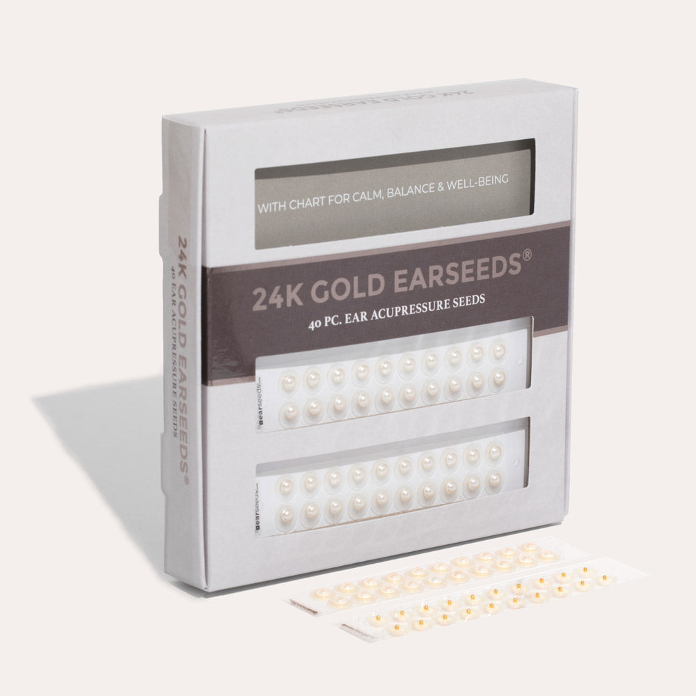 24k Gold Plated Pearls Ear Seeds Kit