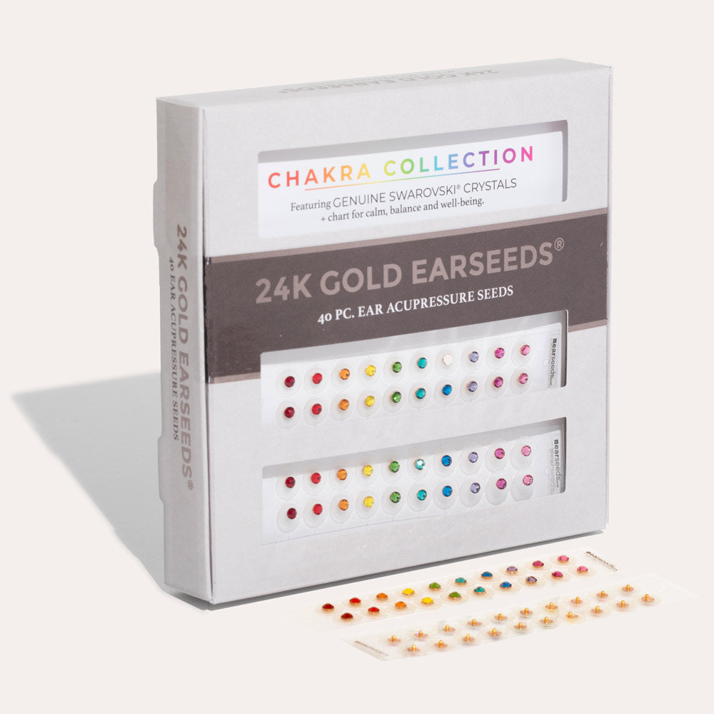 24k Gold Plated Chakra Swarovski® Ear Seeds Kit