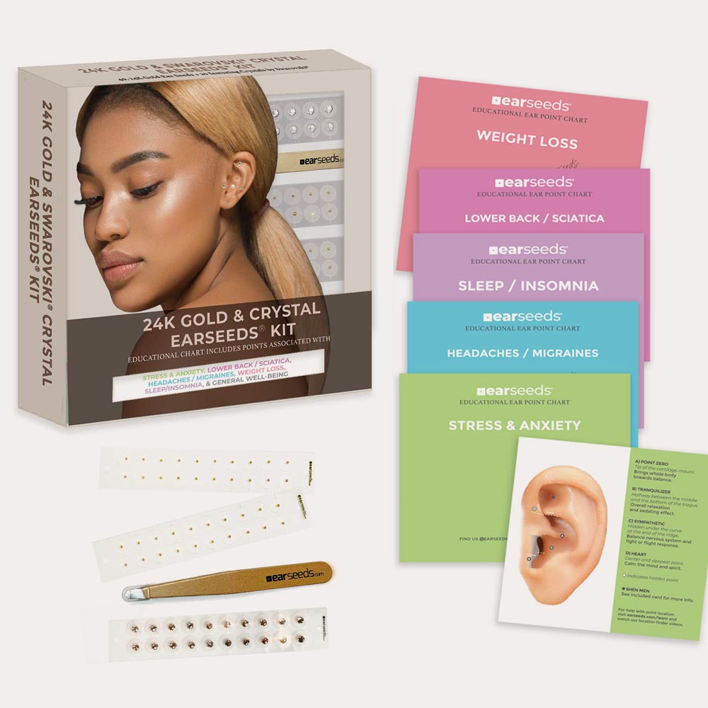 Gold Plated Swarovski® Ear Seeds Kit